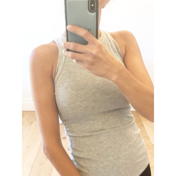 GALVESTON Gray Ribbed High Neck Tank - Picture 5 of 8